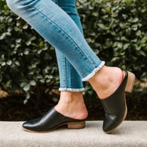 Madewell‎ Barlow Black Leather Women's Mules 9